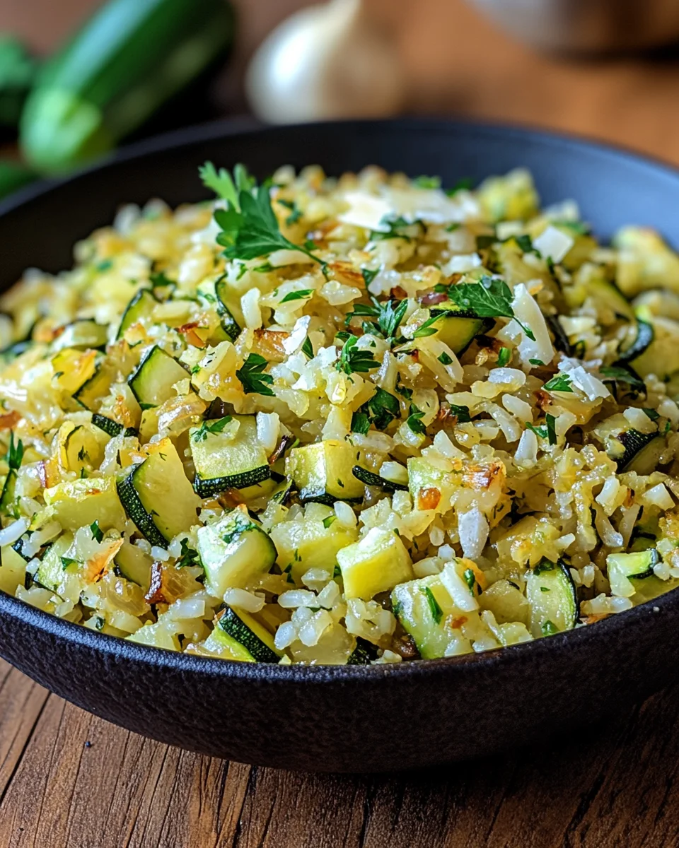 Zucchini-Reis-Pfanne