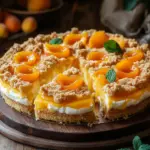Aprikosenkuchen mit Quark und Streuseln