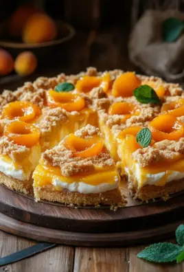 Aprikosenkuchen mit Quark und Streuseln