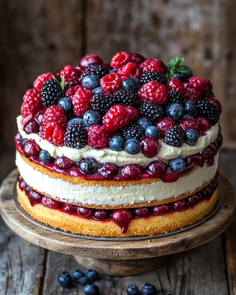 Beeren Käsesahne Torte 21 Beeren
