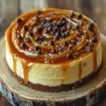 Cookie Dough Cheesecake mit Salted Caramel Swirl