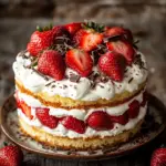 Fantakuchen mit Erdbeeren