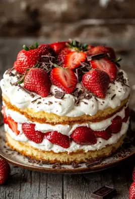 Fantakuchen mit Erdbeeren