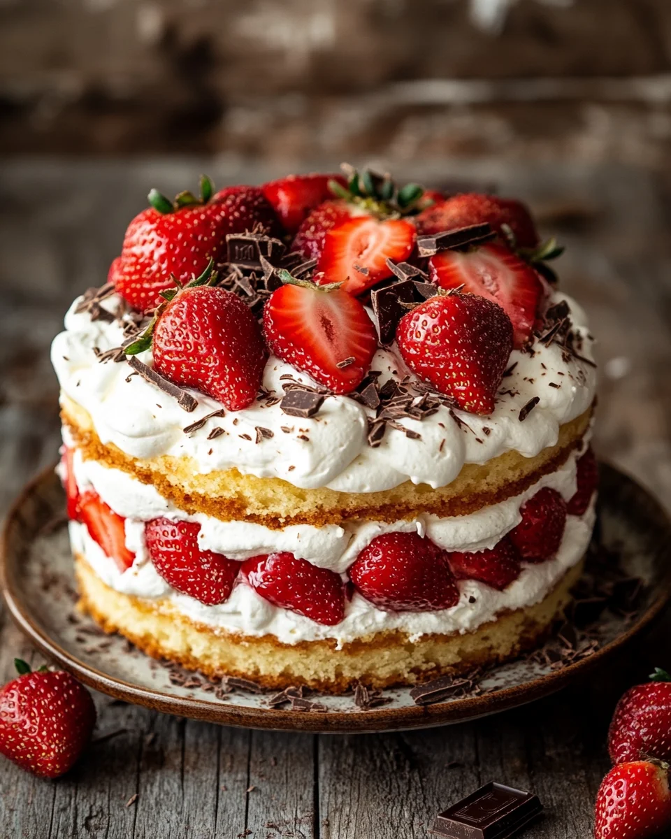 Fantakuchen mit Erdbeeren