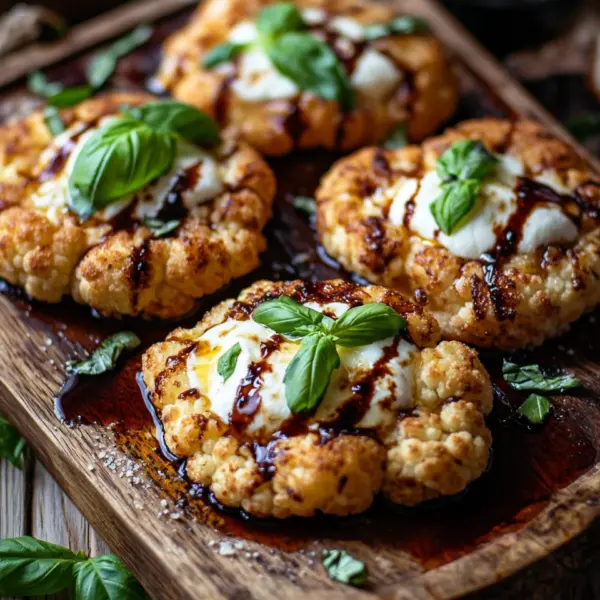 Gebackene Mozzarella-Blumenkohlsteaks