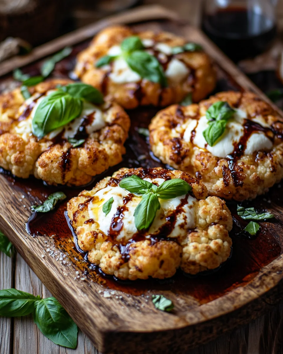 Gebackene Mozzarella-Blumenkohlsteaks