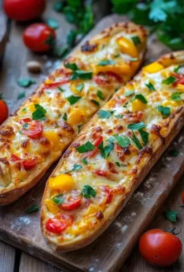Gefüllte Ofen-Baguettes