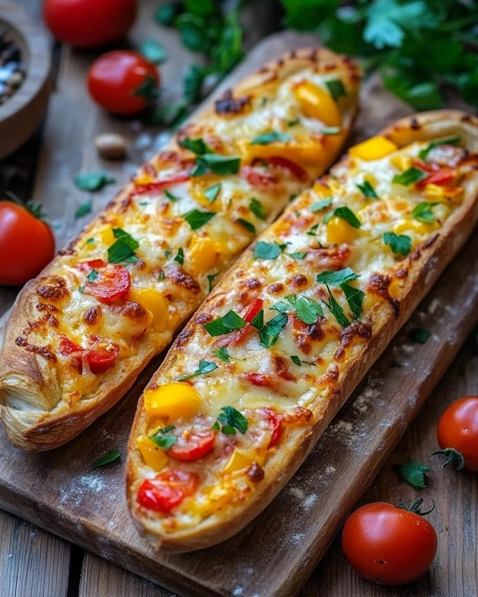 Gefüllte Ofen-Baguettes
