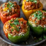 Gef&uuml;llte Paprika mit Hackfleisch und Reis