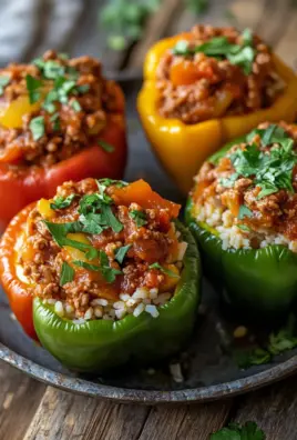 Gefüllte Paprika mit Hackfleisch und Reis 22 Gefüllte Paprika mit Hackfleisch und Reis