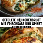Gefüllte Hähnchenbrust mit Frischkäse und Spinat 15 Pinterest Hidden Image