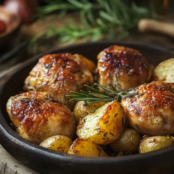 Hähnchen-Rosmarinkartoffel-Blech