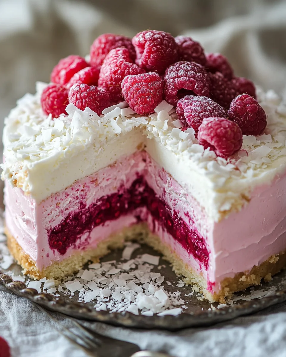 Himbeer-Raffaello-Torte ohne Gelatine 21 Himbeer-Raffaello-Torte