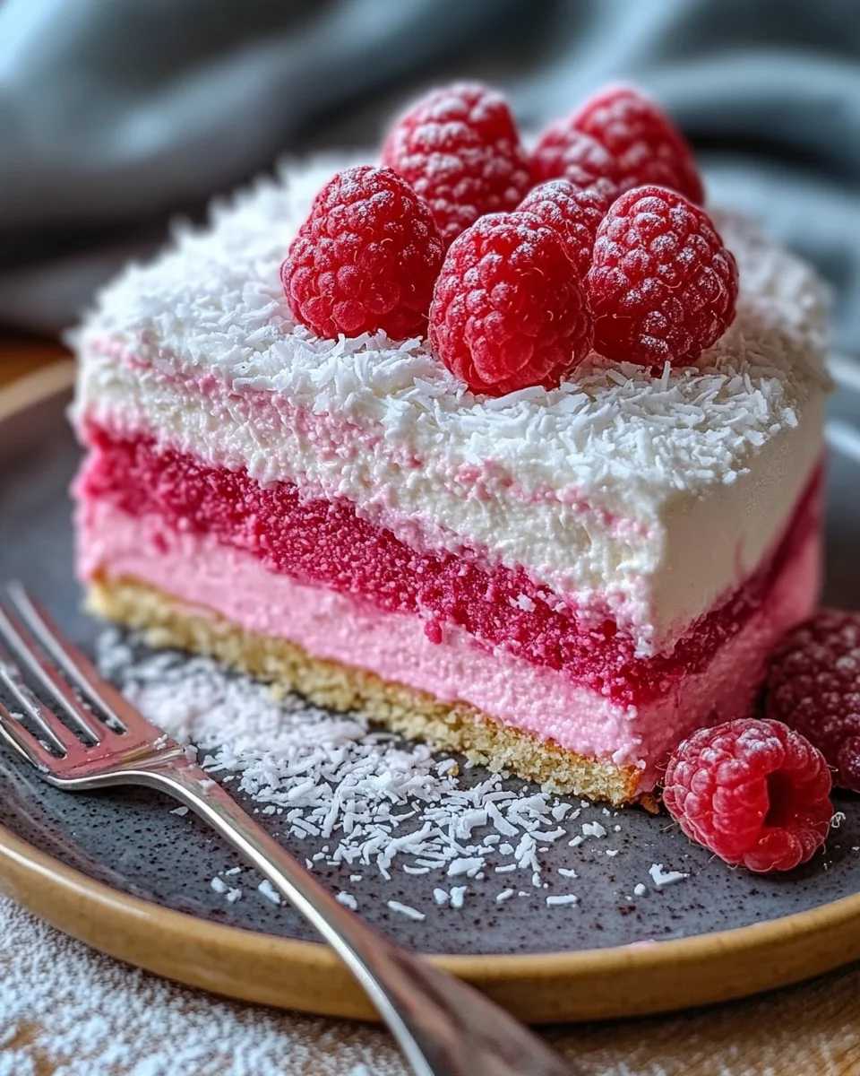 Himbeer-Raffaello-Torte ohne Gelatine