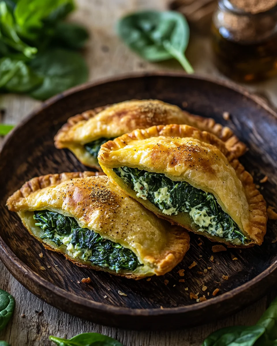 Kartoffeltaschen mit Spinat-Frischkäse-Füllung genießen!