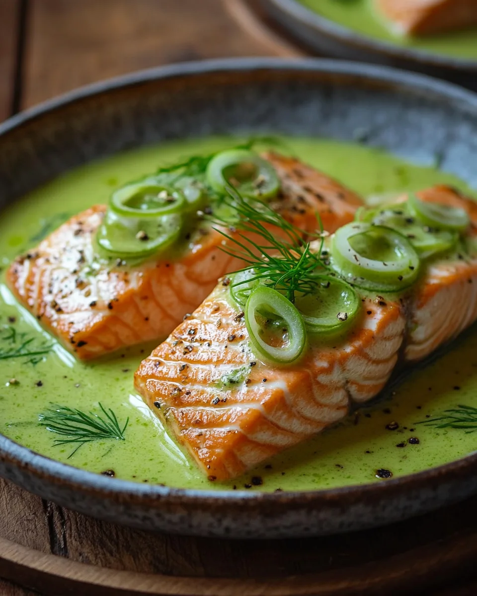 Lachs in Frühlingszwiebel-Sahnesoße 17 Lachs