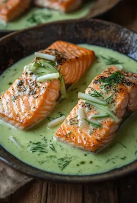 Lachs in Frühlingszwiebel-Sahnesoße 20 Lachs in Frühlingszwiebel-Sahnesoße