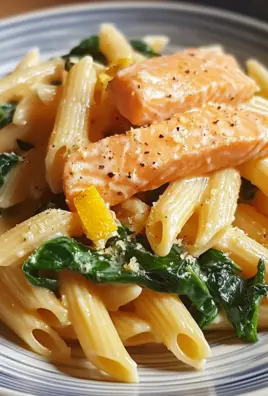 Lachs Penne mit Spinat 21 Lachs Penne mit Spinat