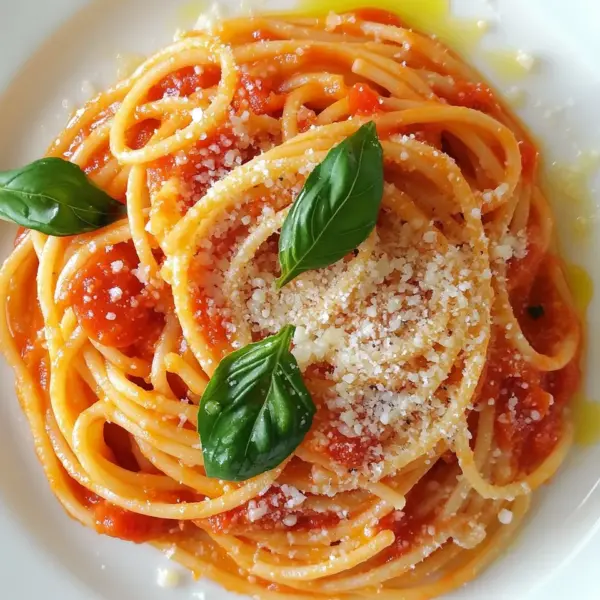 Linguine mit Tomaten-Parmesansoße