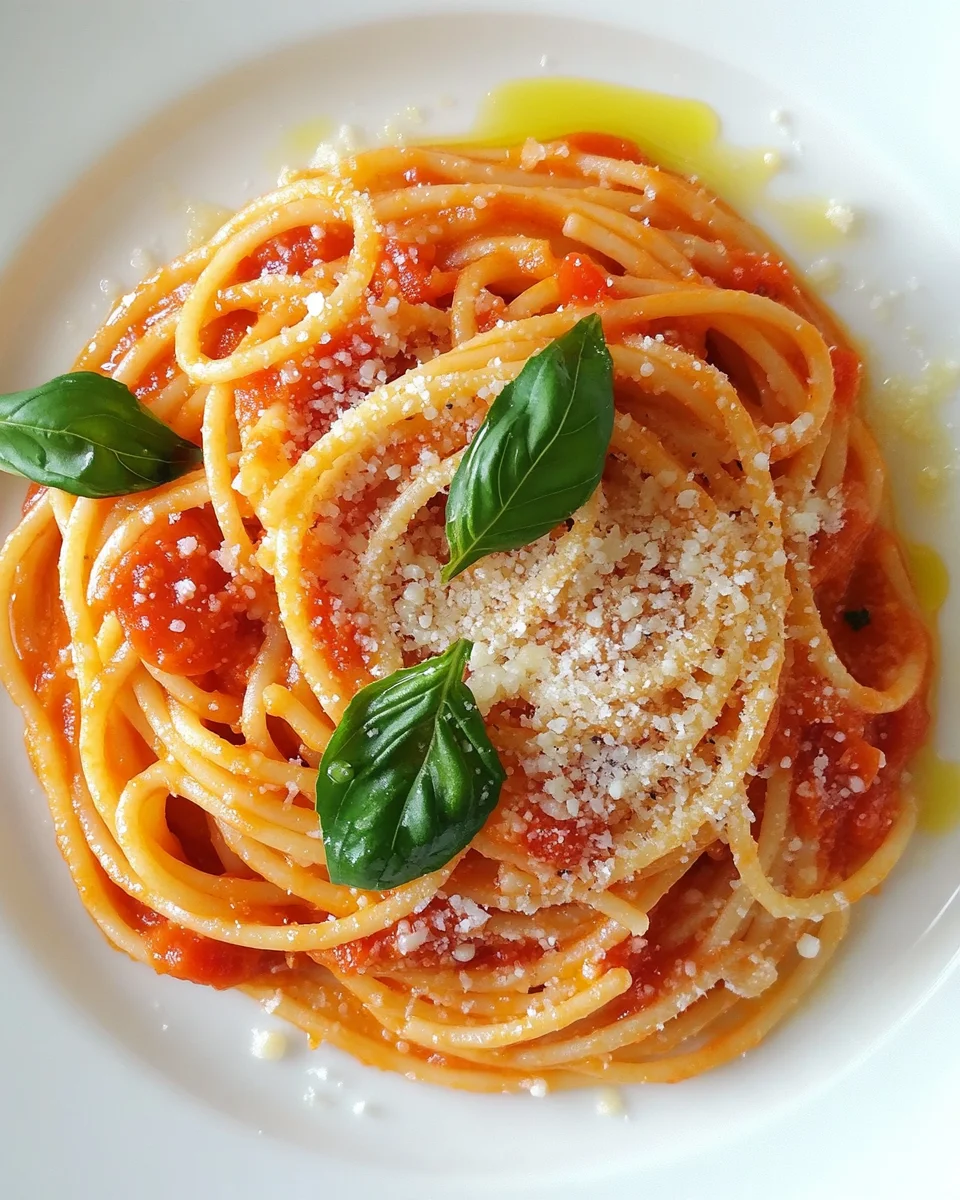 Linguine mit Tomaten-Parmesansoße