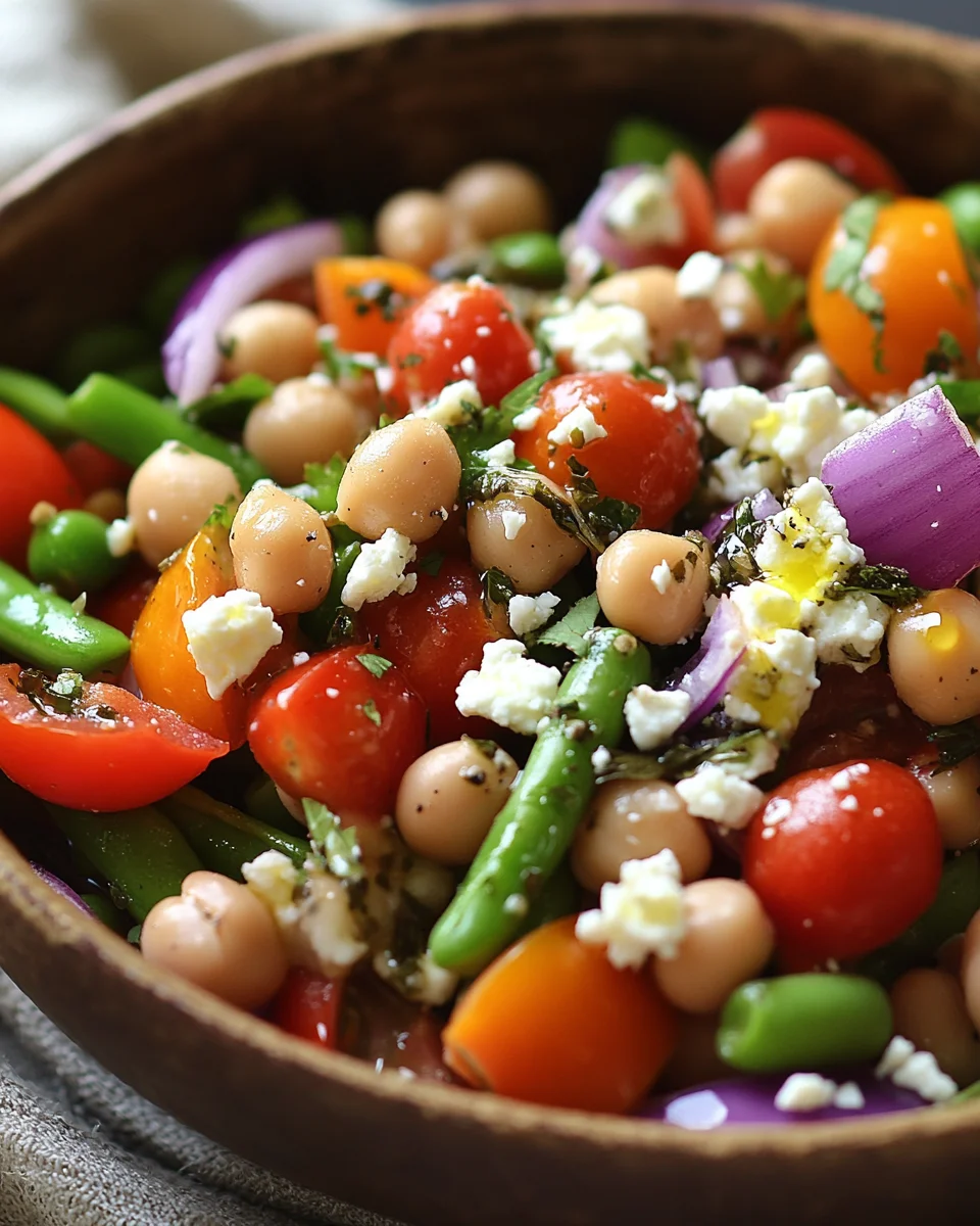 Mediterraner Bohnensalat