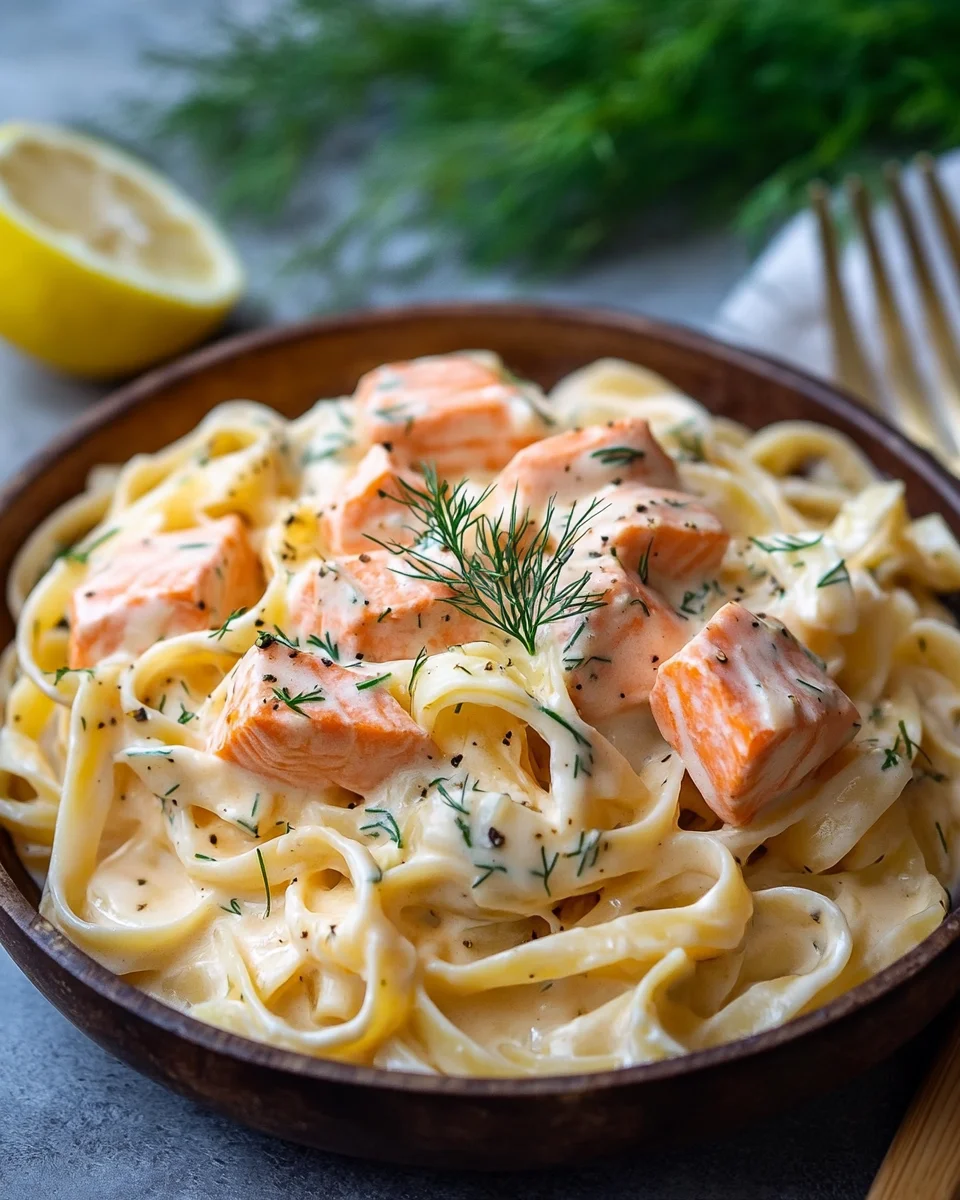 Homepage 6 Pasta mit Lachs und Sahnesoße