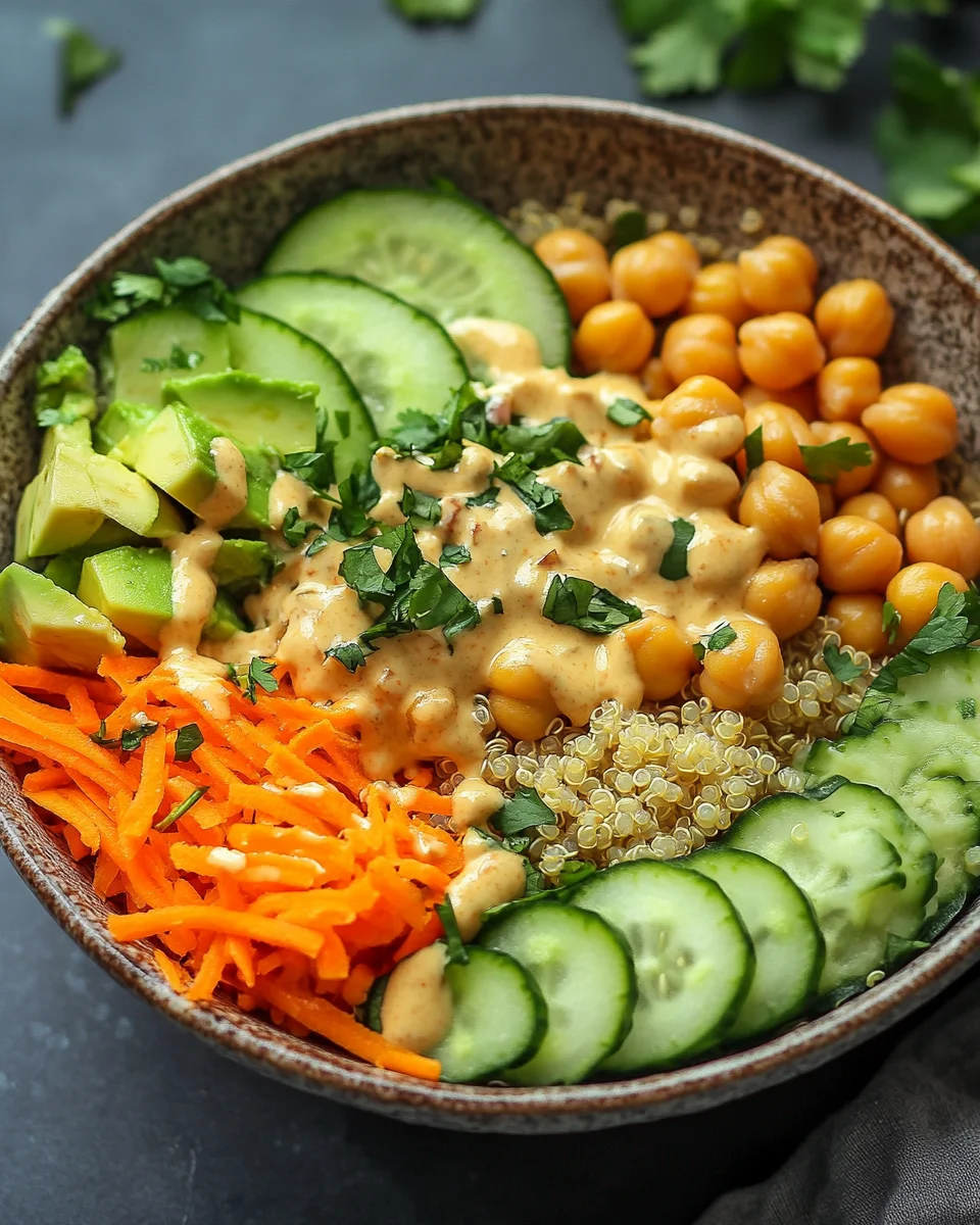 Quinoa-Gemüse-Bowl mit Tahini-Dressing 24 Quinoa-Gemüse-Bowl