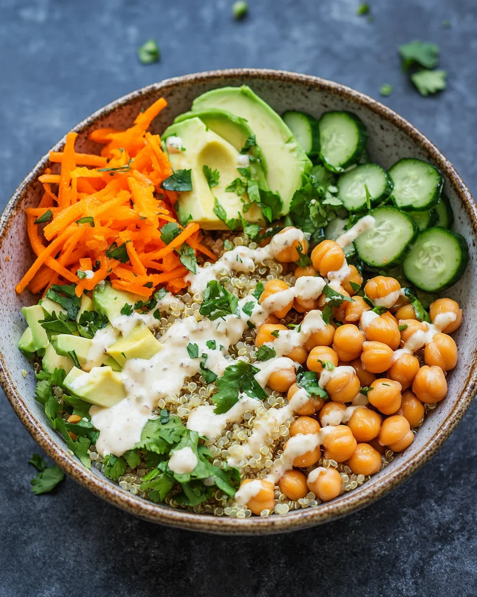 Quinoa-Gemüse-Bowl mit Tahini-Dressing 26 Quinoa-Gemüse-Bowl mit Tahini-Dressing