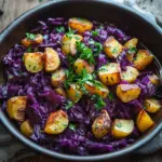 Rotkohl Pfanne mit Kartoffeln