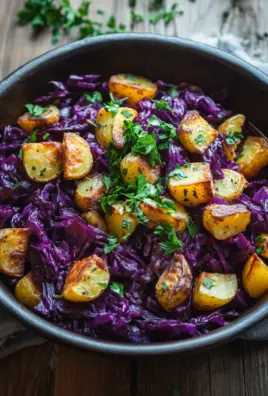 Rotkohl Pfanne mit Kartoffeln