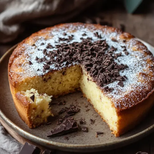 Saftiger und lockerer Eierlikörkuchen mit Schokoraspeln