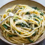 Spaghetti mit Spinat Frischk&auml;se-Sauce