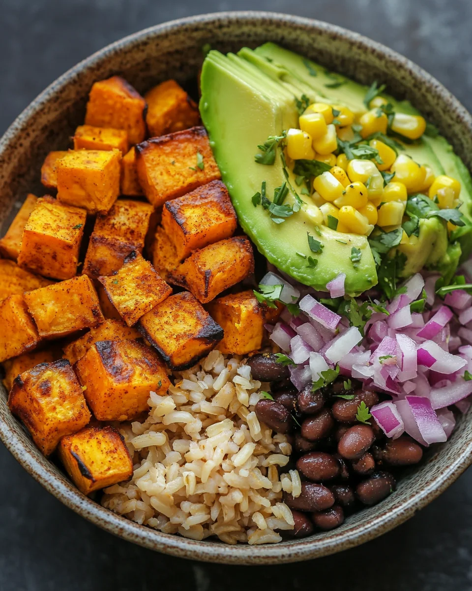 Süßkartoffel Burrito Bowl 15 Süßkartoffel