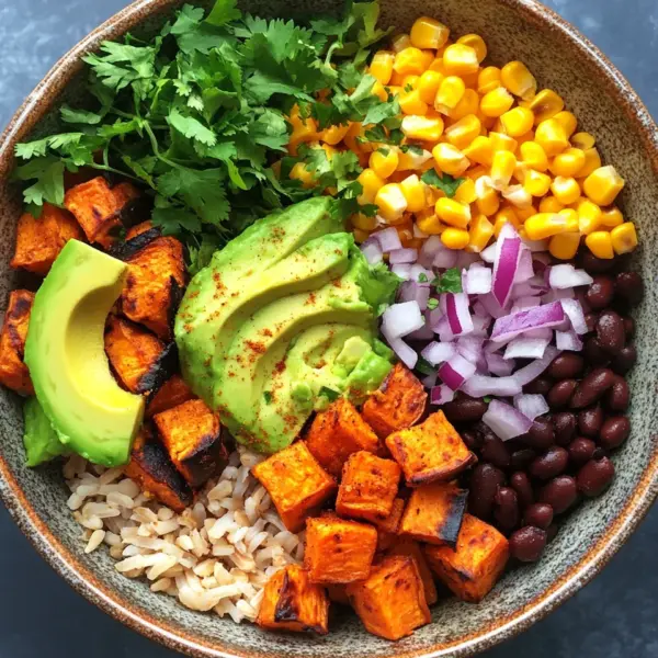 Süßkartoffel Burrito Bowl