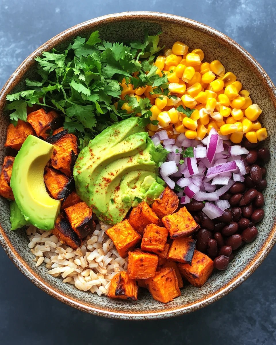 Süßkartoffel Burrito Bowl