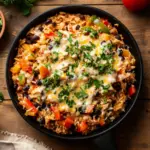 Taco-Pfanne mit Huhn und Reis