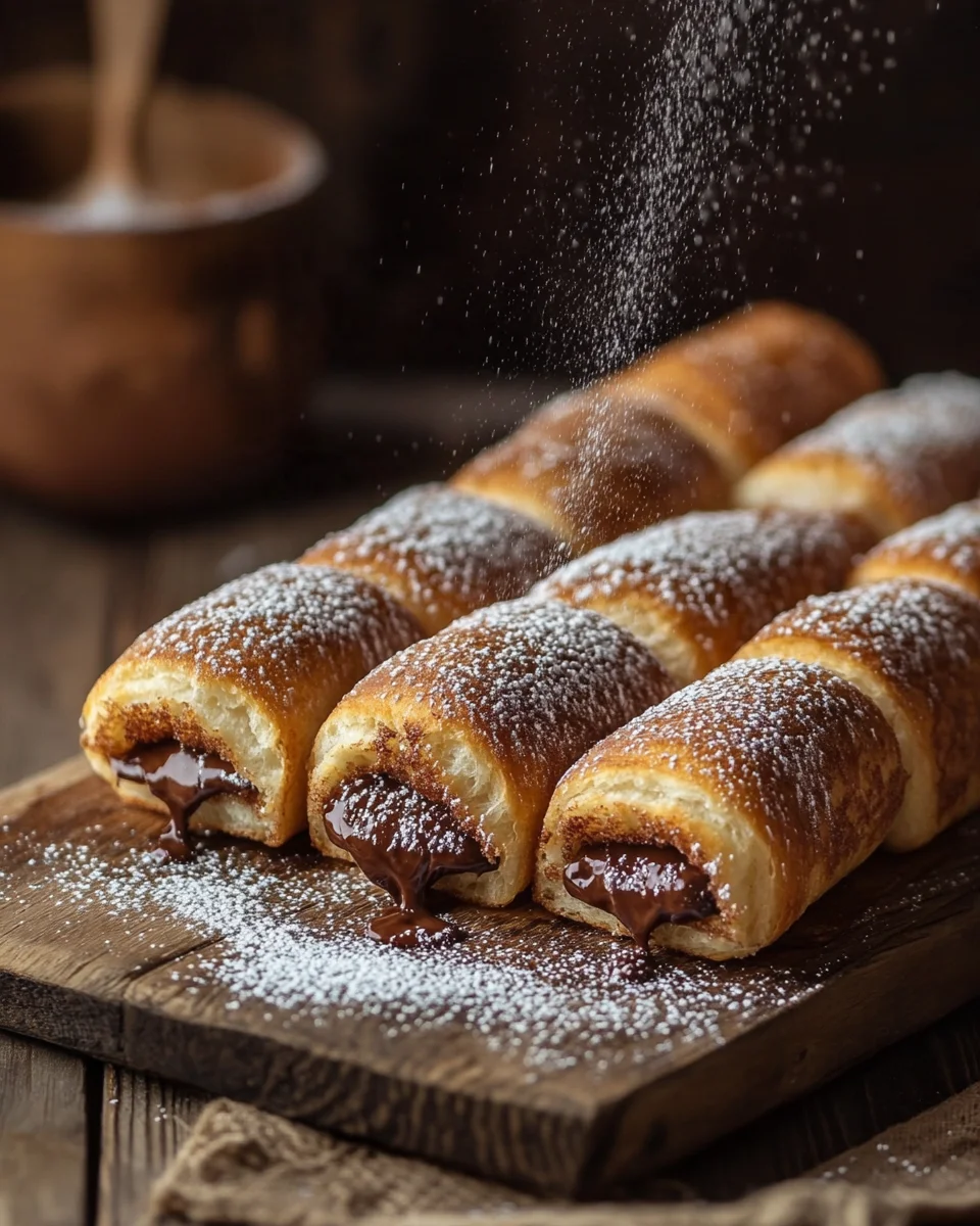 Toast Rolls mit Nutella und Zimt